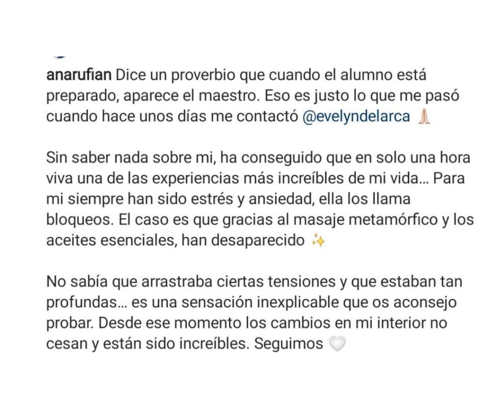 Testimonio sesión presencial