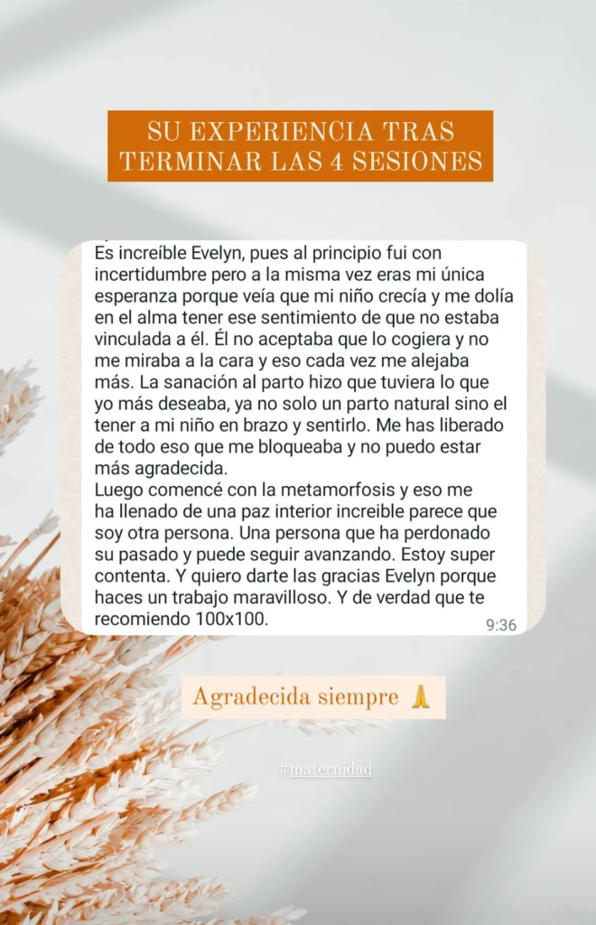 Testimonio sesión presencial