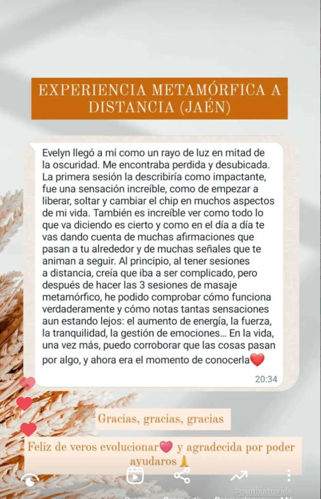 Testimonio sesión online