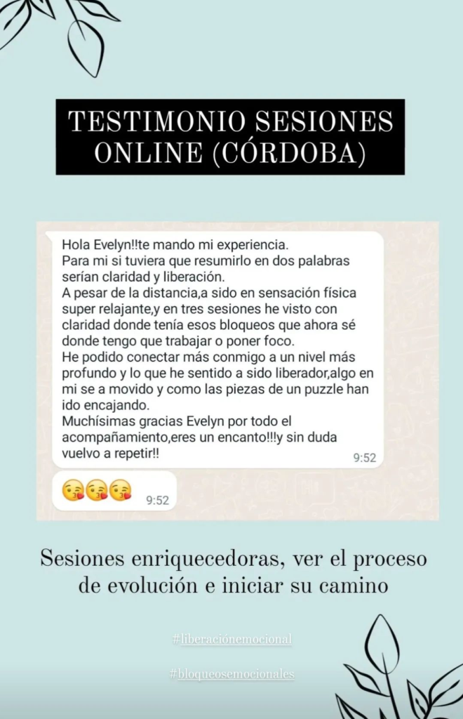 Testimonio sesión online