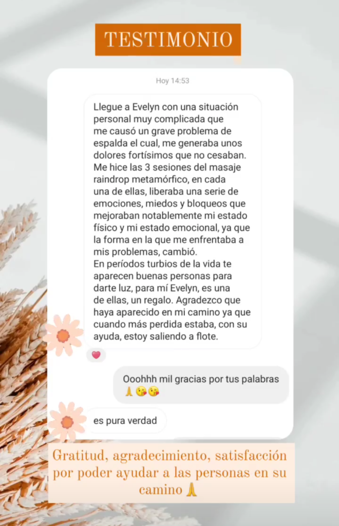 Testimonio sesión presencial