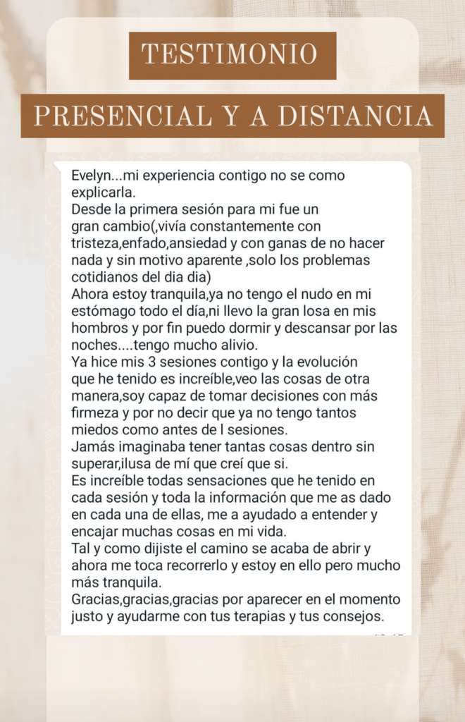 Testimonio sesión online