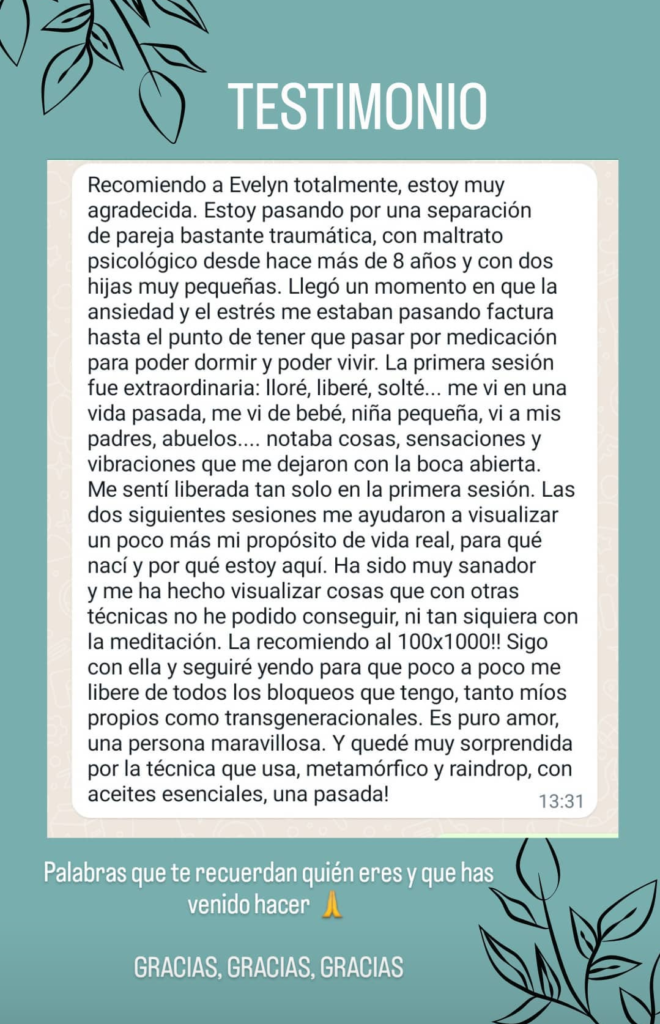 Testimonio sesión presencial